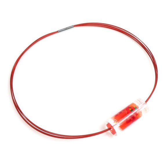 Auth HERMES BIJOUTERIE FANTAISE Pendant Necklace Red Resin - e56943a - Picture 11 of 16